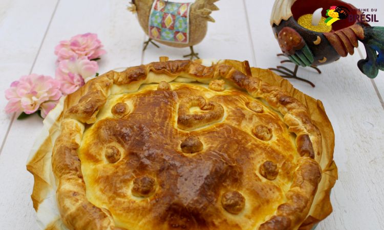 Tourte au poulet cuite